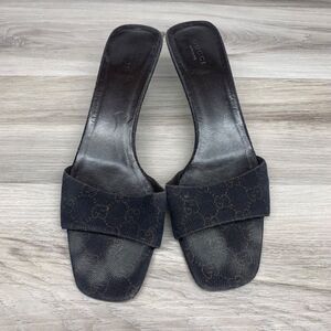 Gucci Black Heeled Sandals